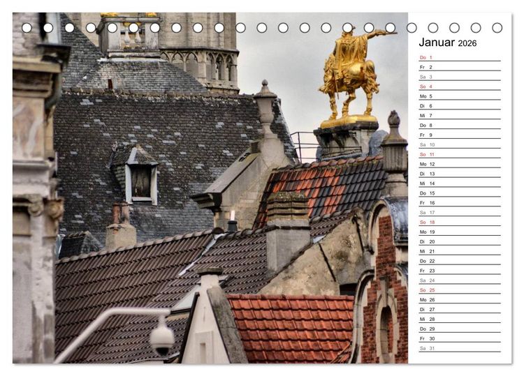 Produktbild: 300mm - Br&uuml;ssel (Tischkalender 2026 DIN A5 quer), CALVENDO Monatskalender
