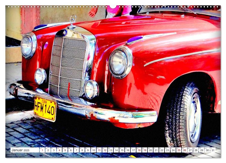 Produktbild: Best of Ponton - Der Klassiker von Mercedes-Benz in Kuba (Wandkalender 2025 DIN A2 quer), CALVENDO Monatskalender