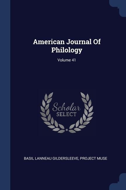 Produktbild: American Journal Of Philology; Volume 41