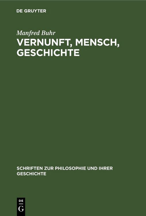 Produktbild: Vernunft, Mensch, Geschichte