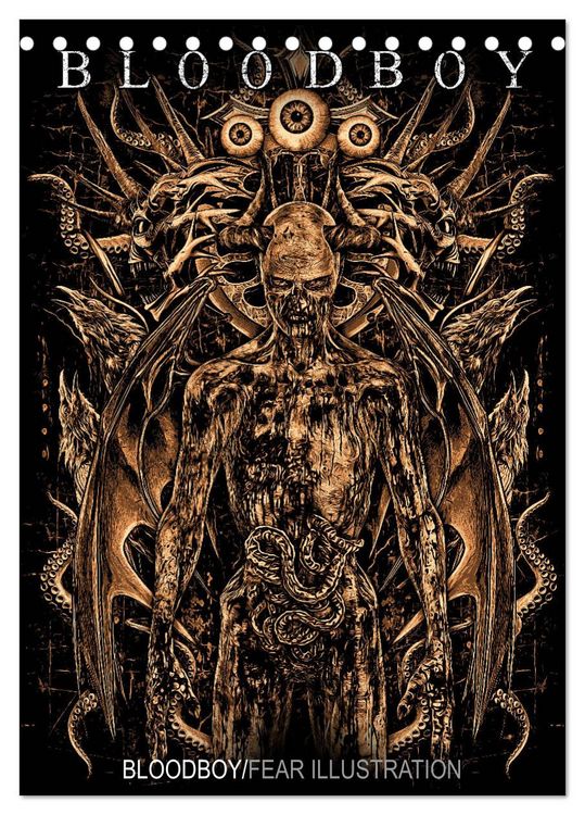Produktbild: BLOODBOY/FEAR ILLUSTRATION (Tischkalender 2026 DIN A5 hoch), CALVENDO Monatskalender
