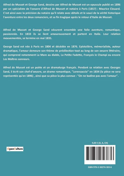 Produktbild: Alfred de Musset et George Sand