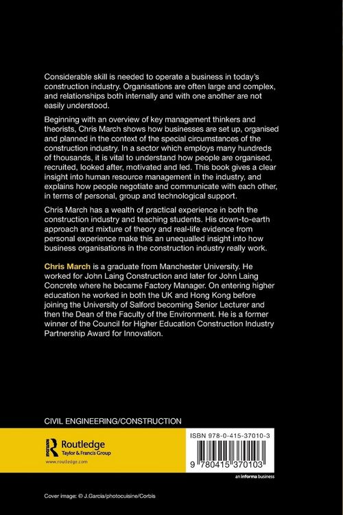 Produktbild: Business Organisation for Construction