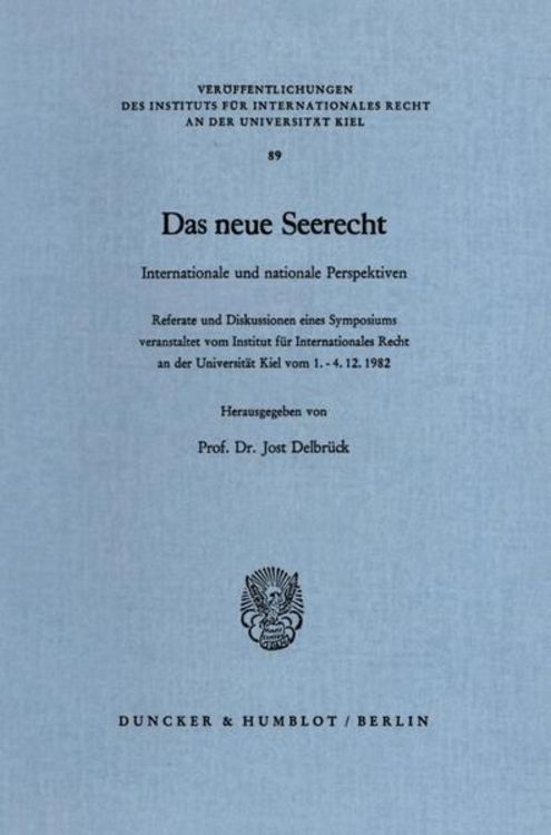 Produktbild: Das neue Seerecht.