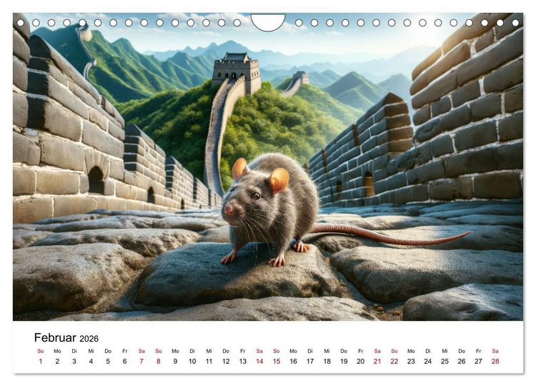 Produktbild: Ratten auf Reisen (Wandkalender 2026 DIN A4 quer), CALVENDO Monatskalender