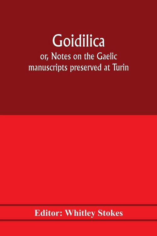 Produktbild: Goidilica; or, Notes on the Gaelic manuscripts preserved at Turin, Milan, Berne, Leyden, the monastery of S. Paul, Carinthia, and Cambridge, with eigh