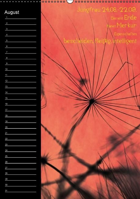 Produktbild: Naturbilder mit Sternzeichen / Geburtstagskalender (Wandkalender immerw&auml;hrend DIN A2 hoch)
