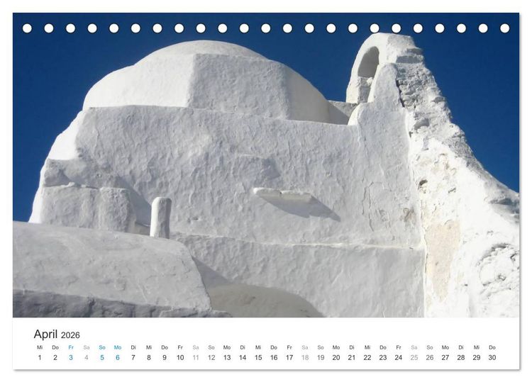 Produktbild: Hellas - ein Meer der Farben (Tischkalender 2026 DIN A5 quer), CALVENDO Monatskalender