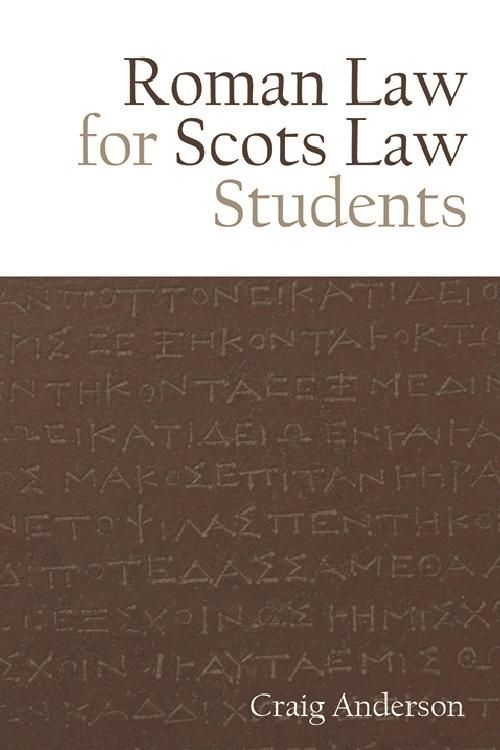 Produktbild: Roman Law for Scots Law Students