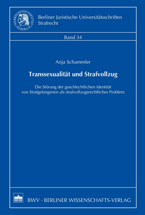 Produktbild: Transsexualit&auml;t und Strafvollzug