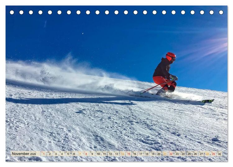 Produktbild: Skifahren - so sch&ouml;n (Tischkalender 2026 DIN A5 quer), CALVENDO Monatskalender