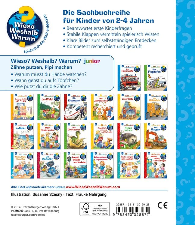 Produktbild: Z&auml;hne putzen, Pipi machen / Wieso? Weshalb? Warum? Junior Band 52
