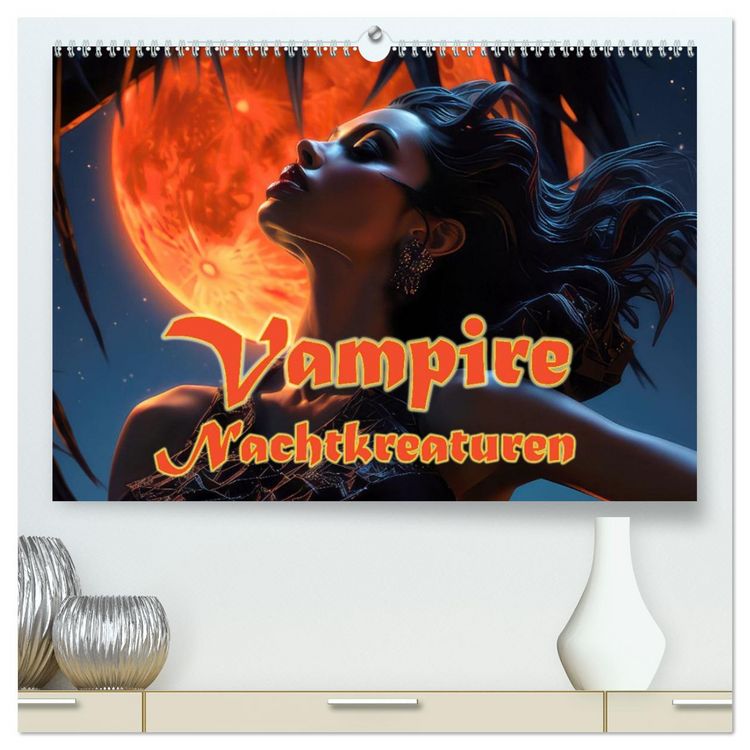 Produktbild: Vampire Nachtkreaturen (hochwertiger Premium Wandkalender 2026 DIN A2 quer), Kunstdruck in Hochglanz