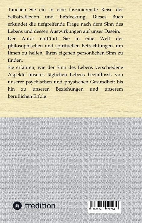 Produktbild: Der Sinn des Lebens und seine Folgen