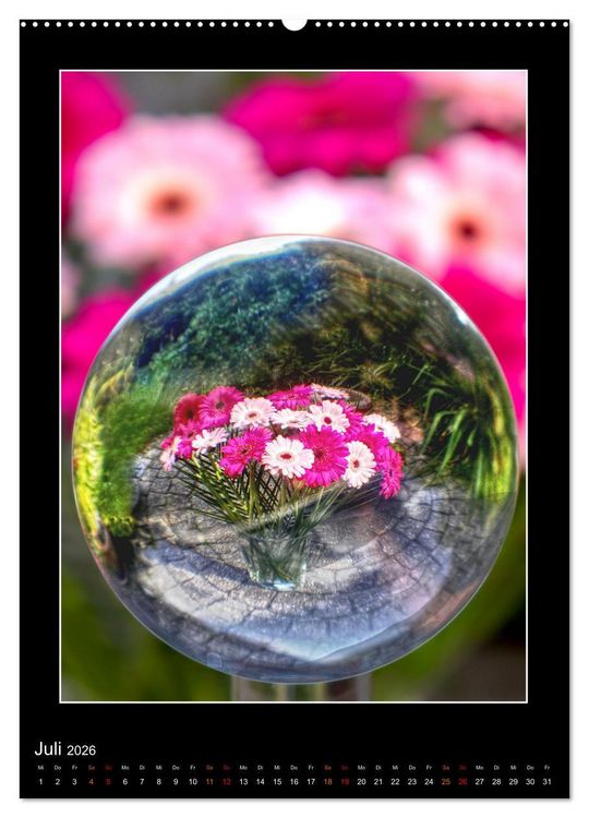 Produktbild: Momente aus Glas &ndash; Glaskugelfotografie (hochwertiger Premium Wandkalender 2026 DIN A2 hoch), Kunstdruck in Hochglanz