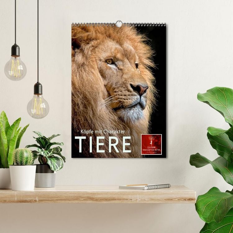 Produktbild: Tiere - K&ouml;pfe mit Charakter (Wandkalender 2026 DIN A3 hoch), CALVENDO Monatskalender