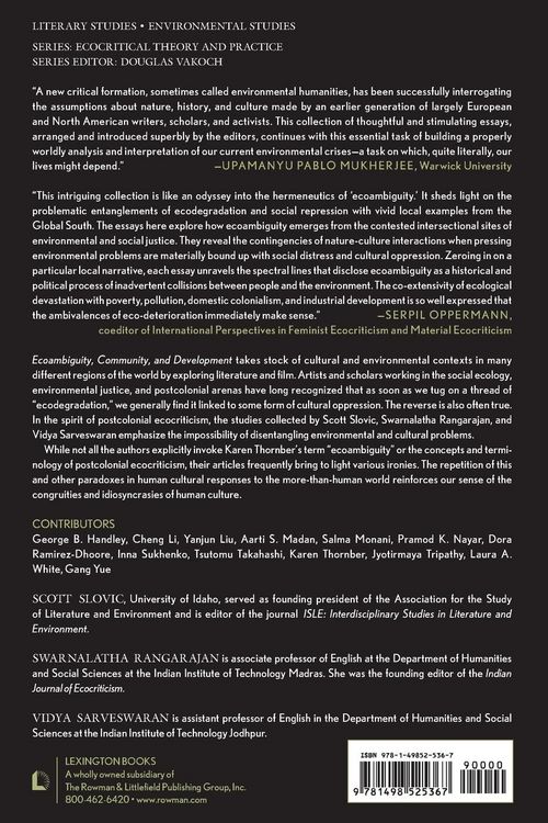 Produktbild: Ecoambiguity, Community, and Development