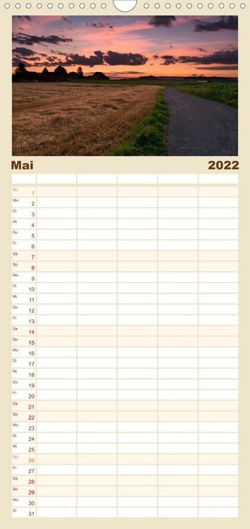 Produktbild: Familienplaner Goldene Stunde - Landschaftsbilder der Schweiz (Wandkalender 2022 , 21 cm x 45 cm, hoch)