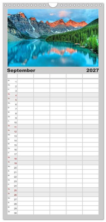 Produktbild: Familienplaner 2027 - Magische Wunderwelten der Natur mit 5 Spalten (Wandkalender, 21 x 45 cm) CALVENDO