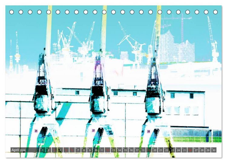 Produktbild: Photo-Art / Hamburg Hafen (Tischkalender 2026 DIN A5 quer), CALVENDO Monatskalender
