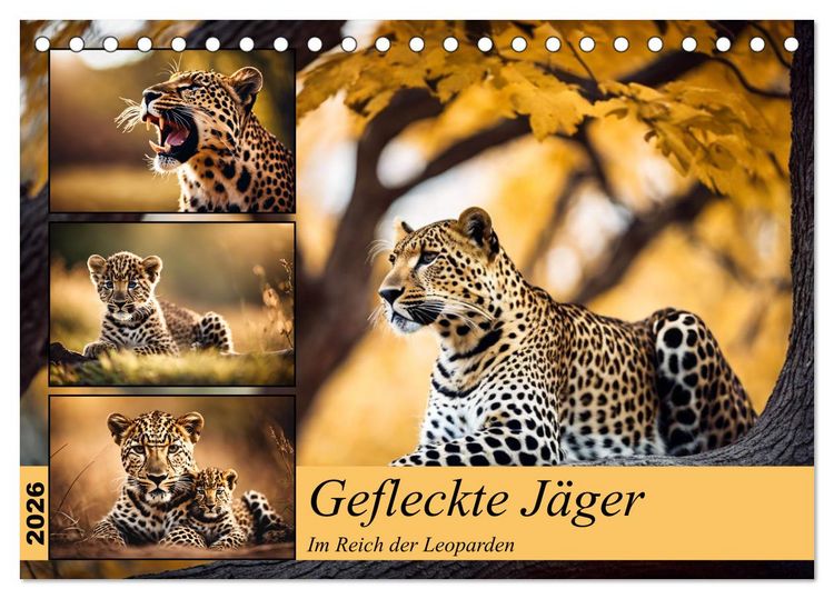 Produktbild: Gefleckte J&auml;ger (Tischkalender 2026 DIN A5 quer), CALVENDO Monatskalender