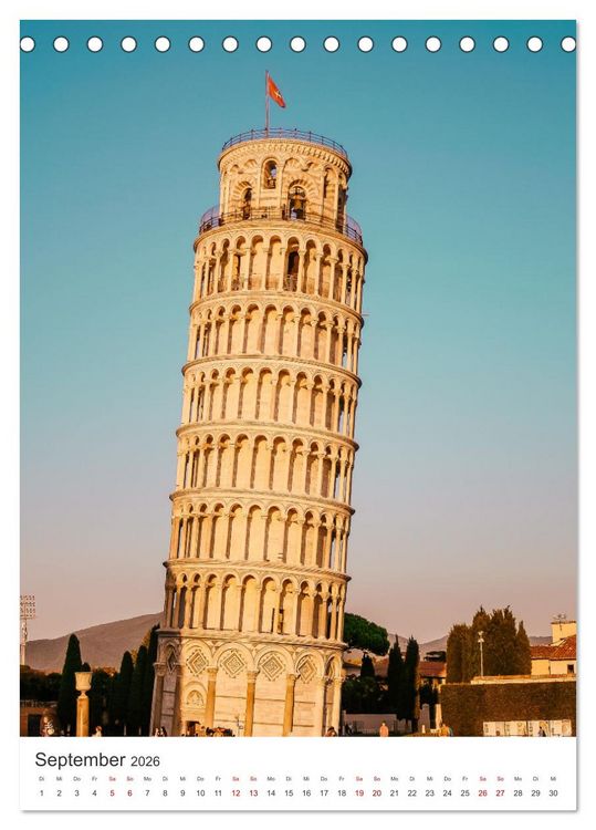 Produktbild: Italien - Wundervolle Ansichten (Tischkalender 2026 DIN A5 hoch), CALVENDO Monatskalender