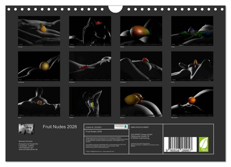 Produktbild: Fruit Nudes 2026 (Wandkalender 2026 DIN A4 quer), CALVENDO Monatskalender