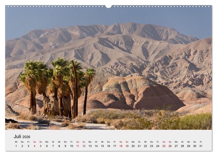 Produktbild: Kalifornien - K&uuml;sten und W&uuml;sten, St&auml;dte und Berge (Wandkalender 2026 DIN A2 quer), CALVENDO Monatskalender