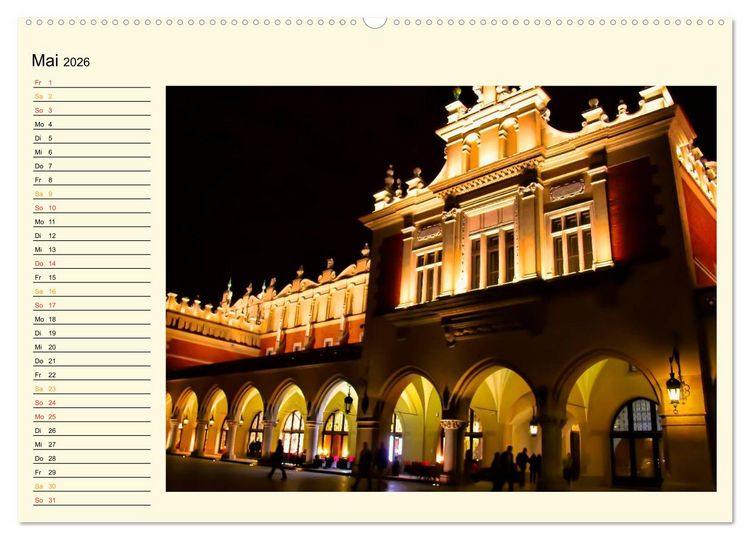 Produktbild: Krakau - das polnische Florenz (hochwertiger Premium Wandkalender 2026 DIN A2 quer), Kunstdruck in Hochglanz