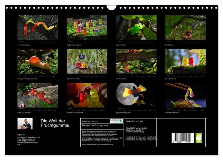 Produktbild: Die Welt der Fruchtgummis (Wandkalender 2026 DIN A3 quer), CALVENDO Monatskalender