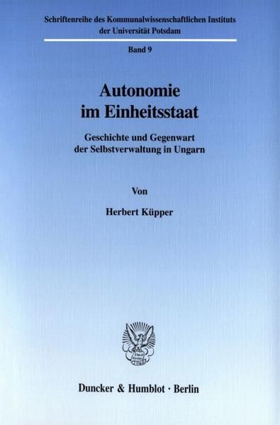 Produktbild: Autonomie im Einheitsstaat.