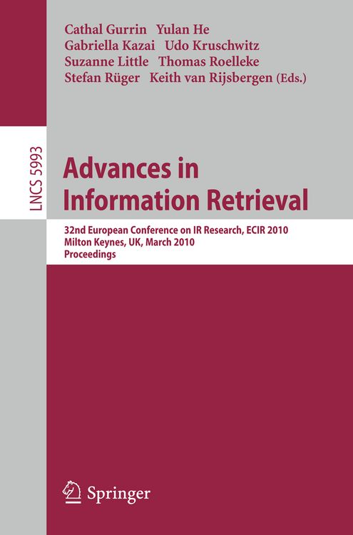Produktbild: Advances in Information Retrieval