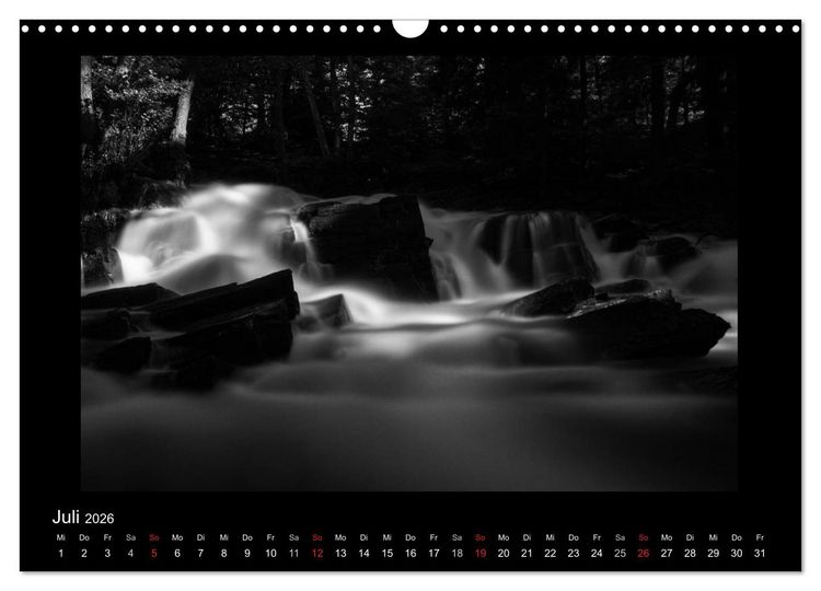 Produktbild: Harz-Bilder in monochrome (Wandkalender 2026 DIN A3 quer), CALVENDO Monatskalender