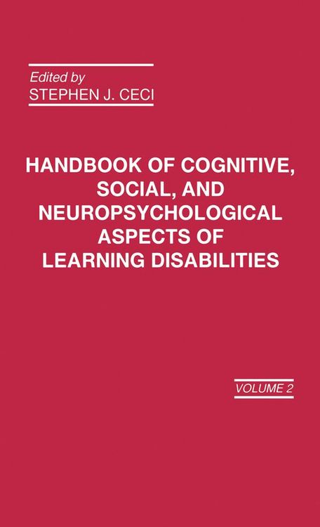 Produktbild: Handbook of Cognitive, Social, and Neuropsychological Aspects of Learning Disabilities