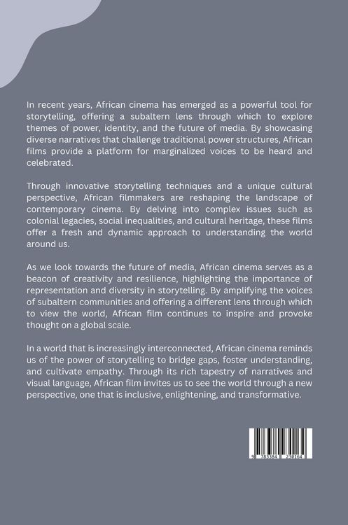 Produktbild: African Film: A Subaltern Lens on Power, Identity, and the Future of Media
