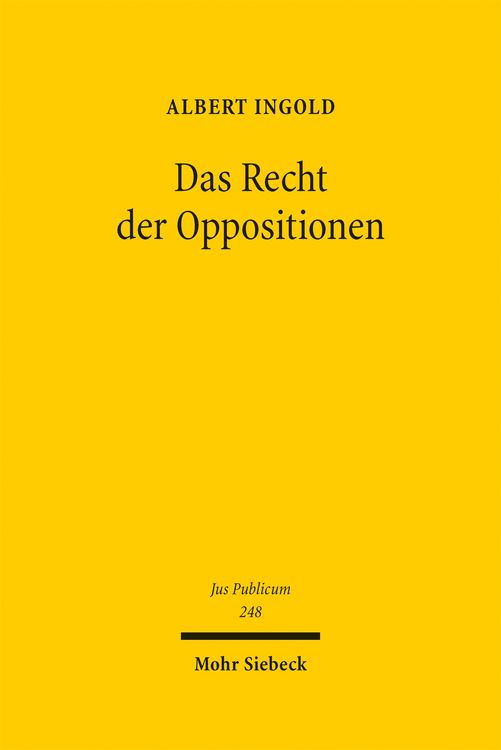 Produktbild: Das Recht der Oppositionen