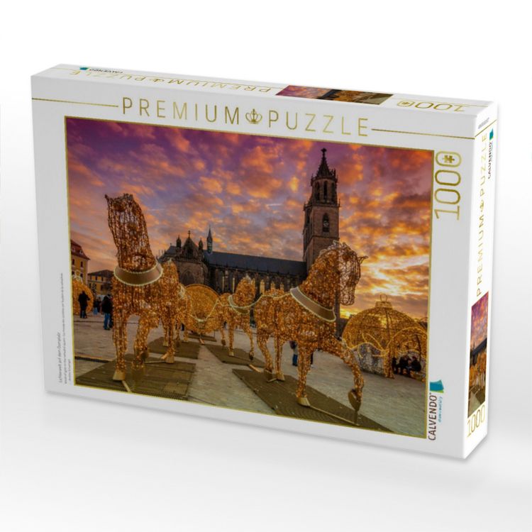 Produktbild: CALVENDO Puzzle Lichterwelt auf dem Domplatz | 1000 Teile Lege-Gr&ouml;&szlig;e 64x48cm Foto-Puzzle f&uuml;r gl&uuml;ckliche Stunden