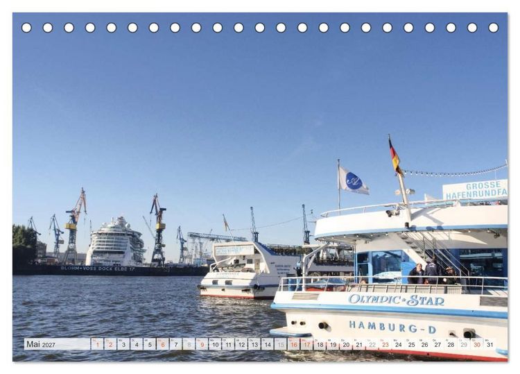 Produktbild: Hansestadt Hamburg (Tischkalender 2027 DIN A5 quer), CALVENDO Monatskalender