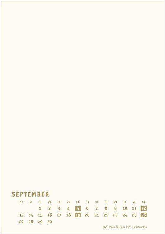 Produktbild: Premium-Bastelkalender gold A4 2027