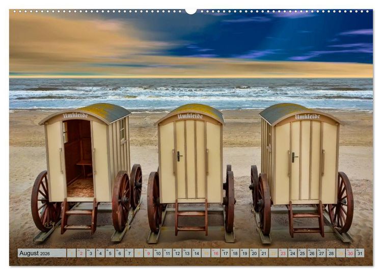 Produktbild: Strandvergn&uuml;gen - an Nordsee und Ostsee (Wandkalender 2026 DIN A2 quer), CALVENDO Monatskalender