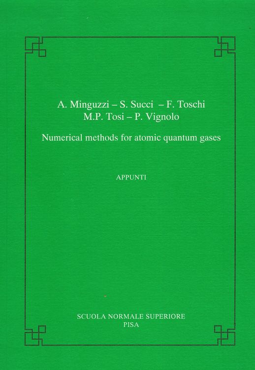 Produktbild: Numerical methods for atomic quantum gases