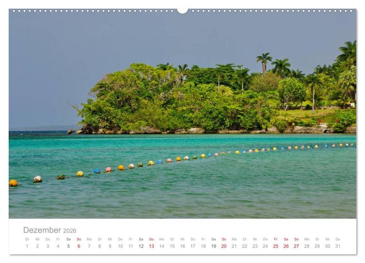 Produktbild: JAMAIKA Reggae, Rastafari und paradiesische Natur. (Wandkalender 2026 DIN A2 quer), CALVENDO Monatskalender