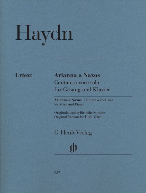 Produktbild: Joseph Haydn - Arianna a Naxos, Cantata a voce sola Hob. XXVIb:2 für Gesang und Klavier