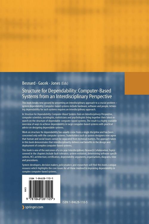 Produktbild: Structure for Dependability: Computer-Based Systems from an Interdisciplinary Perspective