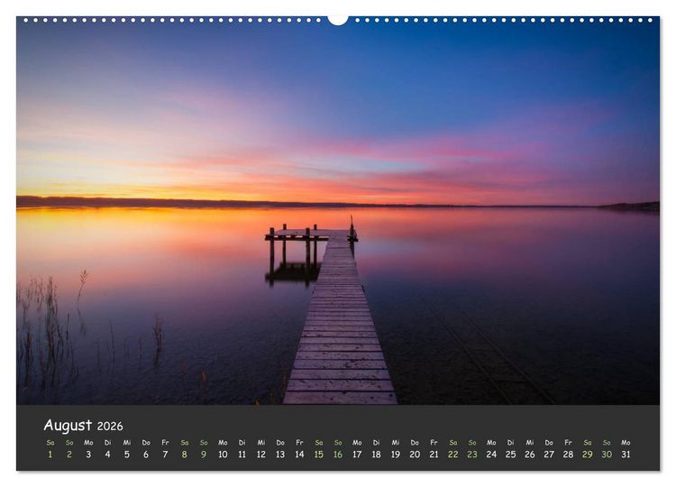 Produktbild: Ammersee bis Walchensee - Traumlandschaften im Voralpenland (Wandkalender 2026 DIN A2 quer), CALVENDO Monatskalender