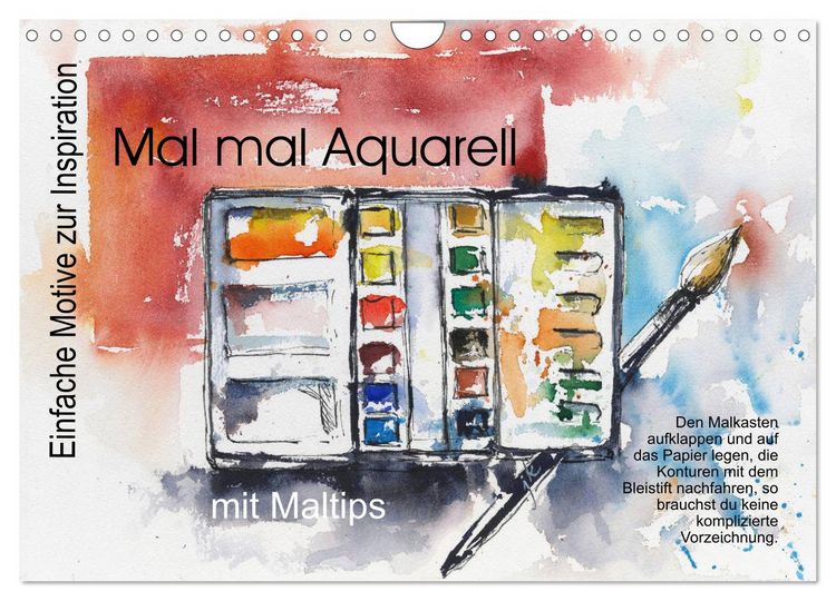 Produktbild: Mal mal Aquarell (Wandkalender 2026 DIN A4 quer), CALVENDO Monatskalender