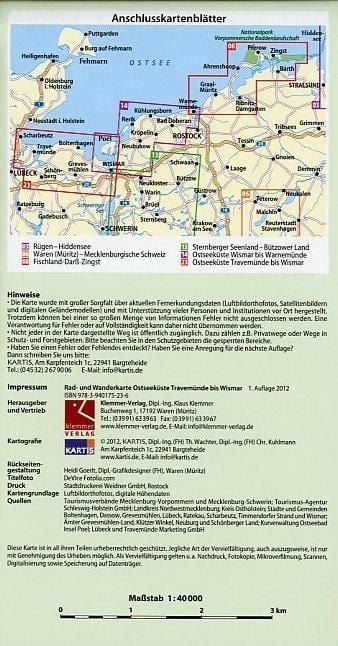 Produktbild: Rad- und Wanderkarte Ostseek&uuml;ste Travem&uuml;nde bis Wismar