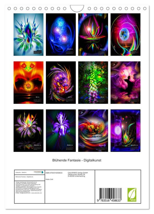 Produktbild: Bl&uuml;hende Fantasie - Digitalkunst (Wandkalender 2026 DIN A4 hoch), CALVENDO Monatskalender