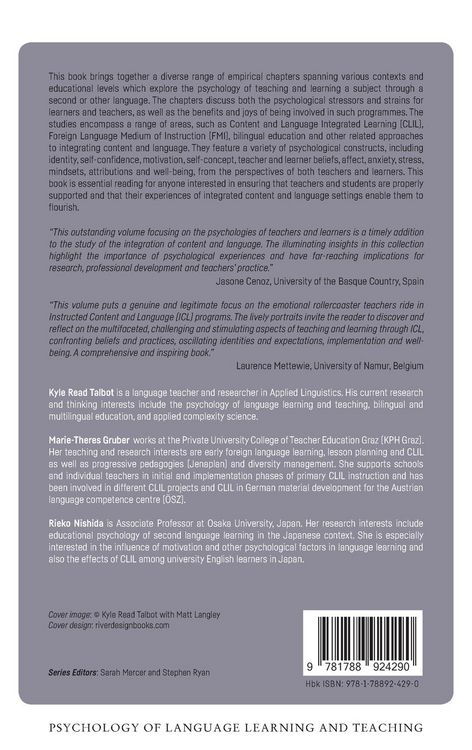 Produktbild: The Psychological Experience of Integrating Content and Language