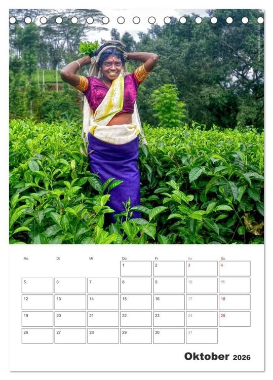 Produktbild: Sri Lanka 2026 - Exotisches Paradies - Jahresplaner (Tischkalender 2026 DIN A5 hoch), CALVENDO Monatskalender